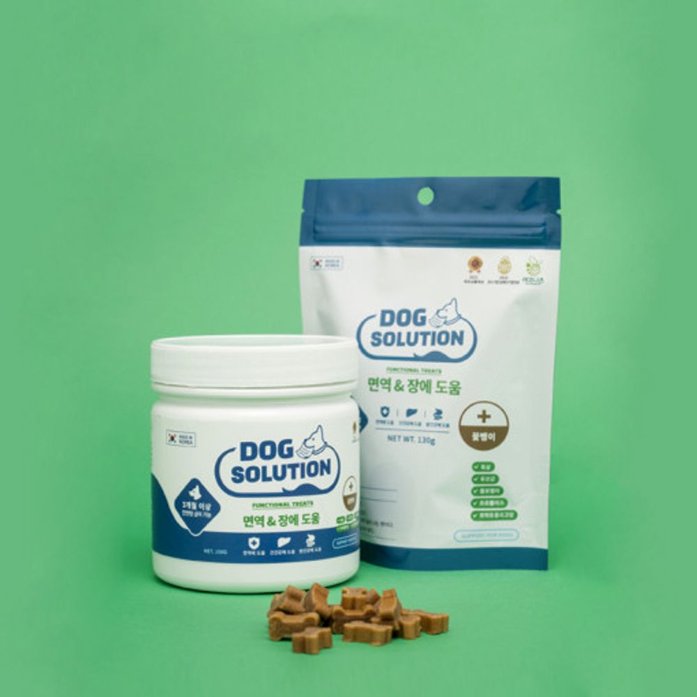 [Dog Solution] Immunity & Intestines (250g / 130g)-Dog Medicine, Dog Mental and Physical Stability, Dog Nutrition, Immunity, Intestinal Health, Slugs, Natural Protein, Flower Worms-Made in Korea